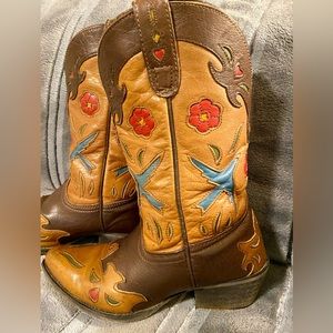 DAN POST Boot Company Youth Western Leather Boots | Size 3 1/2